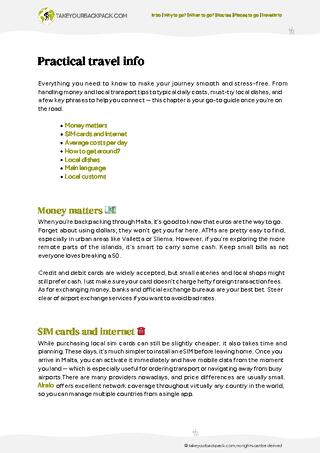 example page 5 from our offline Travel Guide for Malta