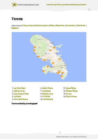 example page 4 from our offline Travel Guide for Martinique
