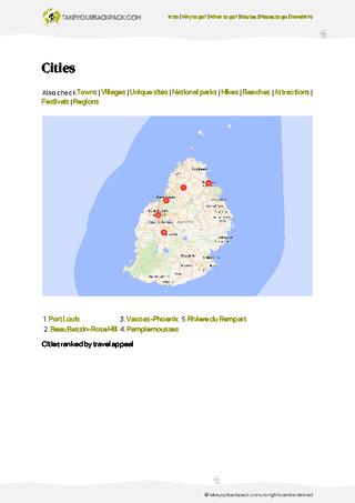 example page 4 from our offline Travel Guide for Mauritius