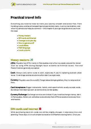 example page 5 from our offline Travel Guide for Mayotte
