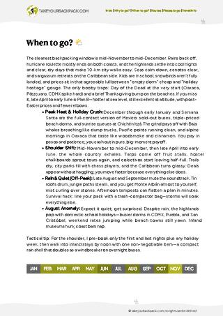 example page 1 from our offline Travel Guide for Mexico