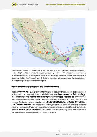 example page 2 from our offline Travel Guide for Mexico