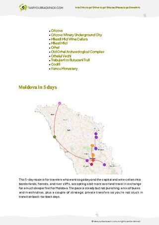 example page 2 from our offline Travel Guide for Moldova