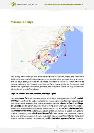 example page 2 from our offline Travel Guide for Monaco