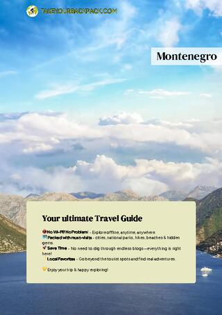example page 0 from our offline Travel Guide for Montenegro