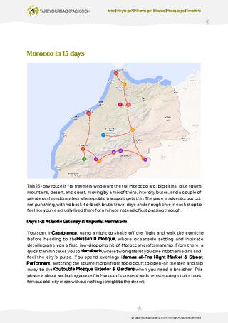 example page 2 from our offline Travel Guide for Morocco