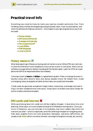 example page 5 from our offline Travel Guide for Morocco