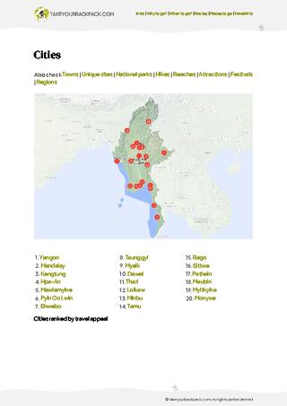 example page 4 from our offline Travel Guide for Myanmar
