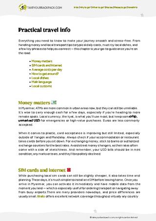 example page 5 from our offline Travel Guide for Myanmar