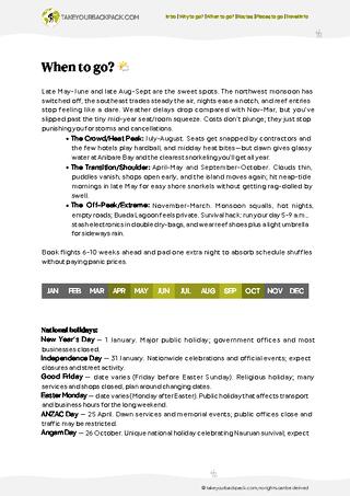 example page 1 from our offline Travel Guide for Nauru
