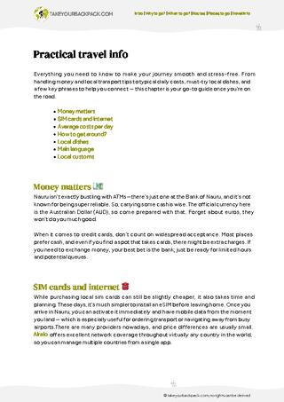 example page 5 from our offline Travel Guide for Nauru