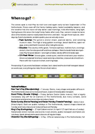 example page 1 from our offline Travel Guide for Netherlands