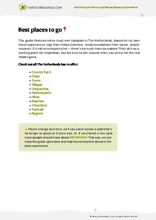 example page 3 from our offline Travel Guide for Netherlands