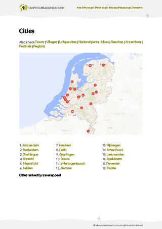 example page 4 from our offline Travel Guide for Netherlands