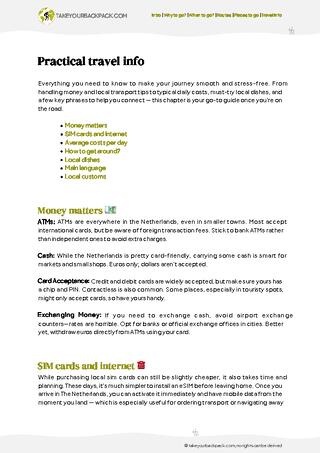 example page 5 from our offline Travel Guide for Netherlands