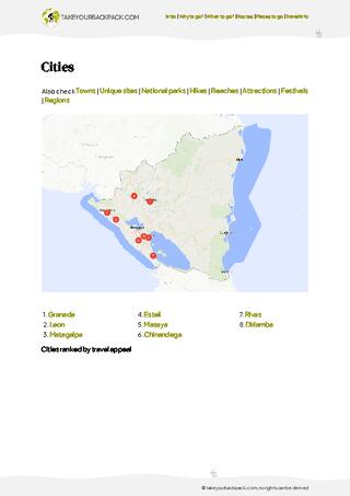example page 4 from our offline Travel Guide for Nicaragua