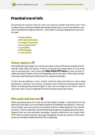 example page 5 from our offline Travel Guide for Niger