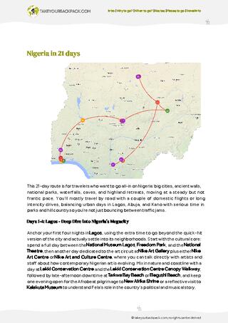 example page 2 from our offline Travel Guide for Nigeria