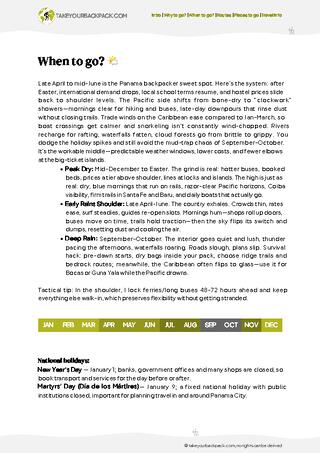 example page 1 from our offline Travel Guide for Panama