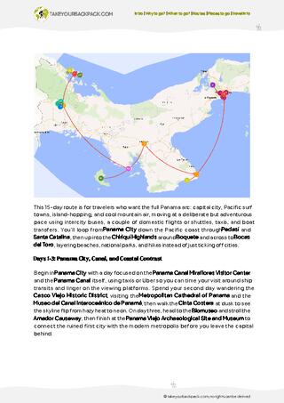 example page 2 from our offline Travel Guide for Panama