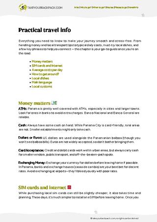 example page 5 from our offline Travel Guide for Panama