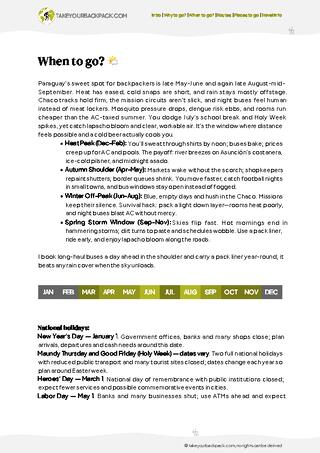 example page 1 from our offline Travel Guide for Paraguay