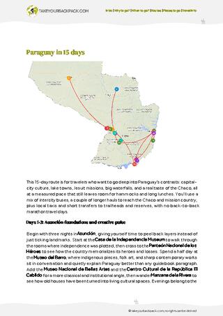 example page 2 from our offline Travel Guide for Paraguay