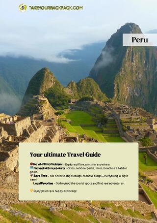 example page 0 from our offline Travel Guide for Peru