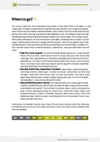 example page 1 from our offline Travel Guide for Peru