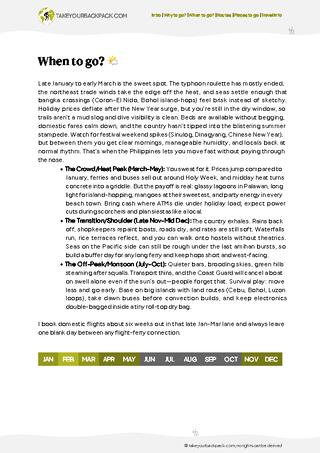 example page 1 from our offline Travel Guide for Philippines