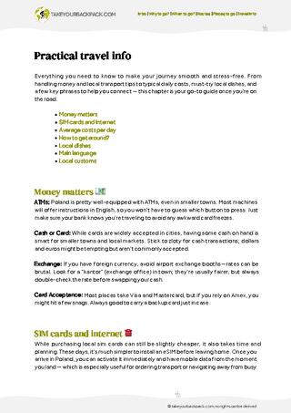 example page 5 from our offline Travel Guide for Poland