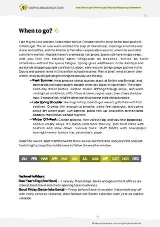 example page 1 from our offline Travel Guide for Portugal