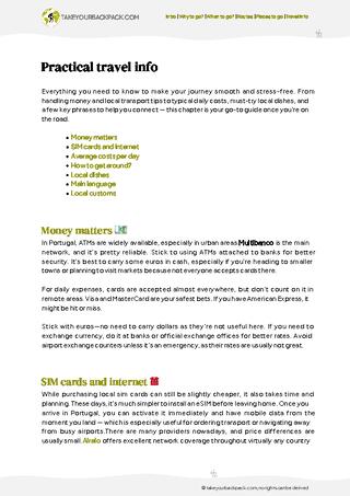 example page 5 from our offline Travel Guide for Portugal