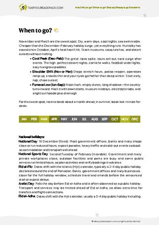 example page 1 from our offline Travel Guide for Qatar