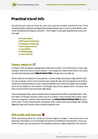 example page 5 from our offline Travel Guide for Qatar