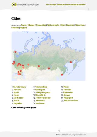 example page 4 from our offline Travel Guide for Russia