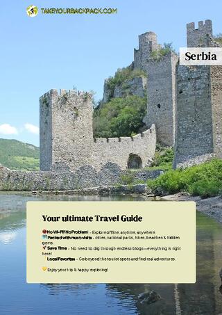 example page 0 from our offline Travel Guide for Serbia
