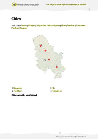 example page 4 from our offline Travel Guide for Serbia