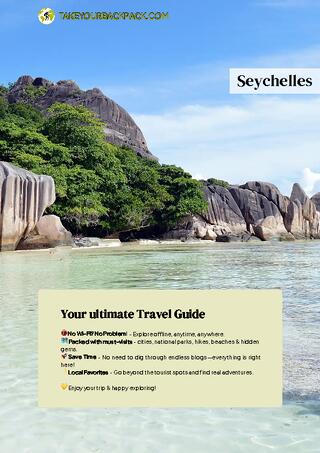 example page 0 from our offline Travel Guide for Seychelles