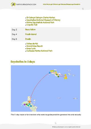 example page 2 from our offline Travel Guide for Seychelles
