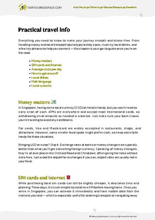 example page 5 from our offline Travel Guide for Singapore