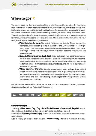 example page 1 from our offline Travel Guide for Slovakia