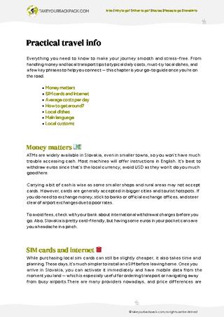 example page 5 from our offline Travel Guide for Slovakia