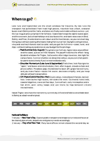 example page 1 from our offline Travel Guide for Slovenia
