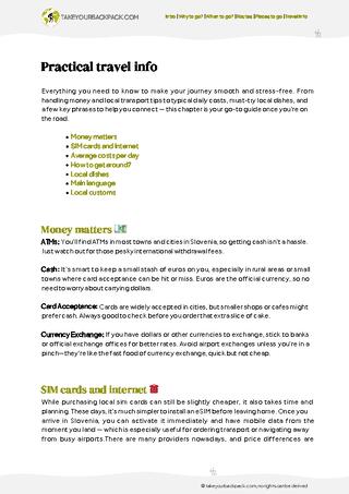 example page 5 from our offline Travel Guide for Slovenia