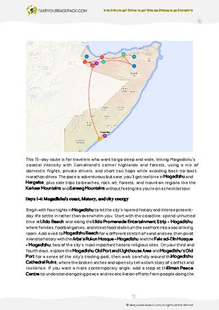 example page 2 from our offline Travel Guide for Somalia