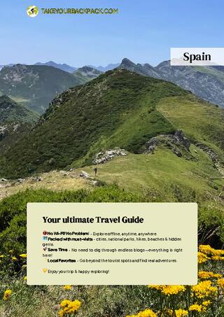 example page 0 from our offline Travel Guide for Spain