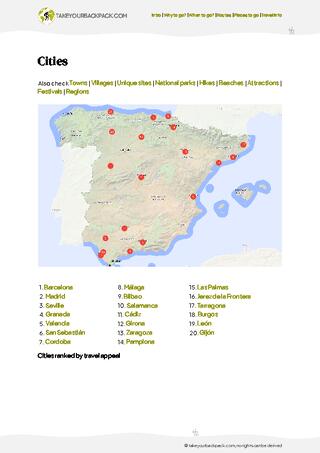 example page 4 from our offline Travel Guide for Spain
