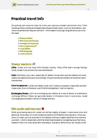 example page 5 from our offline Travel Guide for Sudan