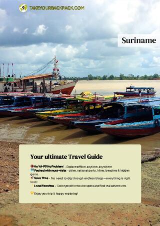 example page 0 from our offline Travel Guide for Suriname